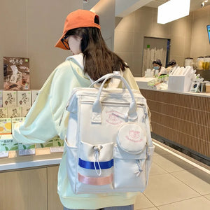 Nylon Waterproof School Bags Teenage Girls Backpacks Women Travel College