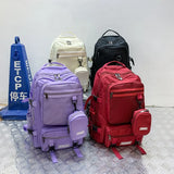 Waterproof Nylon School Backpack for Teenage Girls Large Capacity Men Travel Bag