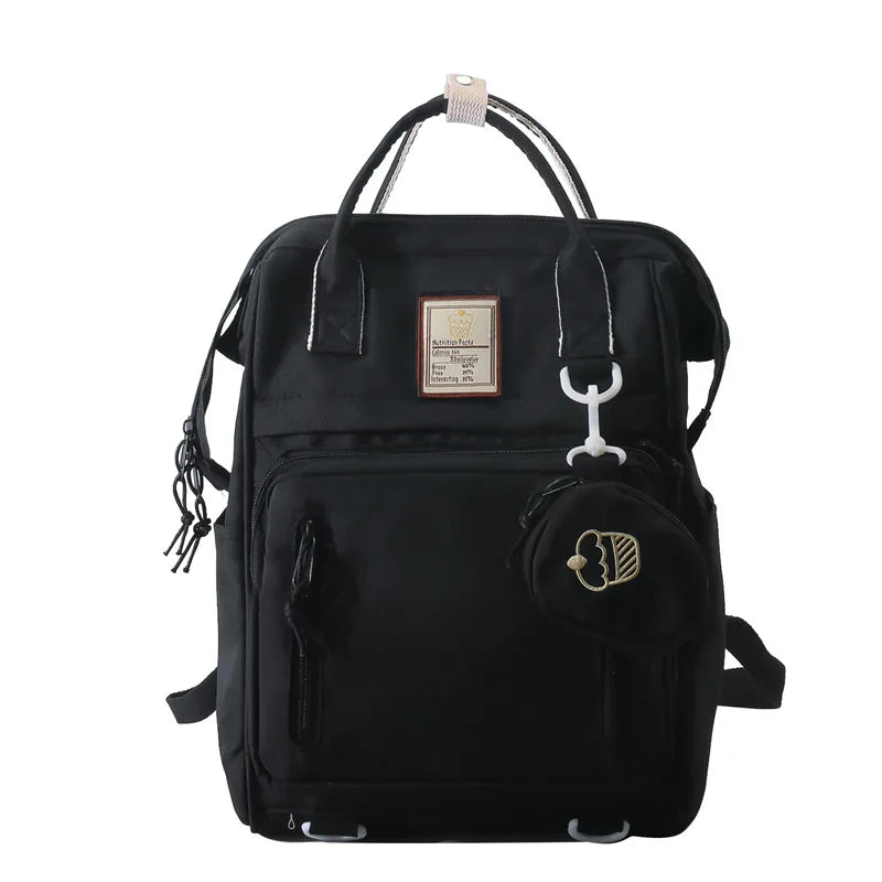 Nylon Waterproof Women School Backpacks for Teenage Girls