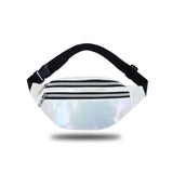 PU Beach Banana Hip Waist Bag Women Belt Bag Holographic Phone Pouch