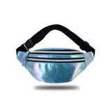 PU Beach Banana Hip Waist Bag Women Belt Bag Holographic Phone Pouch