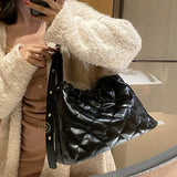 High Capacity Winter Tote Leather Handbag Women Shoulder