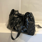High Capacity Winter Tote Leather Handbag Women Shoulder