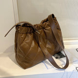 High Capacity Winter Tote Leather Handbag Women Shoulder