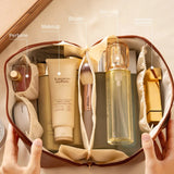 Large Travel Cosmetic Bag PU Pillow Bag Toiletry Bags