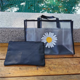 Transparent Floral Cosmetic Bag Waterproof Beauty Case