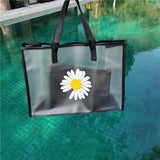 Transparent Floral Cosmetic Bag Waterproof Beauty Case