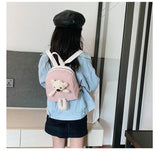 Personalised Kids Bear Backpack Any Name Plush Bag Boys/Girls
