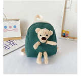 Personalised Kids Bear Backpack Any Name Plush Bag Boys/Girls
