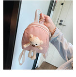 Personalised Kids Bear Backpack Any Name Plush Bag Boys/Girls
