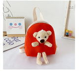 Personalised Kids Bear Backpack Any Name Plush Bag Boys/Girls