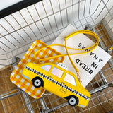 Yellow Taxi Crossbody Cartoon Purse