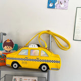 Yellow Taxi Crossbody Cartoon Purse