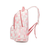 Pink Plaid School Bag for Girls Mochilas Backpack Girl Para Estudiantes