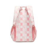 Pink Plaid School Bag for Girls Mochilas Backpack Girl Para Estudiantes