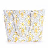 Printed Flowers Large Size Beach Canvas Shoulder Bags