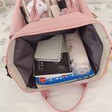 Purple Waterproof Backpack Women Candy Colors Fancy High School Bags