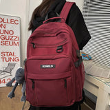 Purple Waterproof College Backpack Men Women Laptop Bag Boy Girl Travel Bags