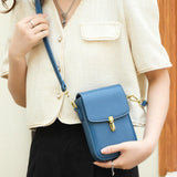Cowhide Leather Mini Messenger Bag Women Hangbag Purse Girls Phone Bag