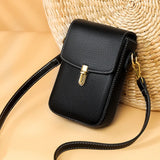Cowhide Leather Mini Messenger Bag Women Hangbag Purse Girls Phone Bag