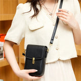Cowhide Leather Mini Messenger Bag Women Hangbag Purse Girls Phone Bag