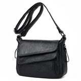 Red Autumn Bag Leather Handbags Women Bags Female Shoulder Messenger Bag