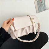 Retro Lady Flip-top Bag Soft Leather One Shoulder Bag Hand Bags For Women