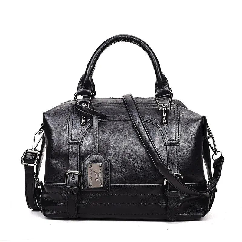 Retro Leisure Shoulder Bag Large Capacity Women Handbags Soft Leather Crossbody