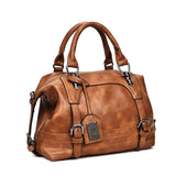 Retro Leisure Shoulder Bag Large Capacity Women Handbags Soft Leather Crossbody