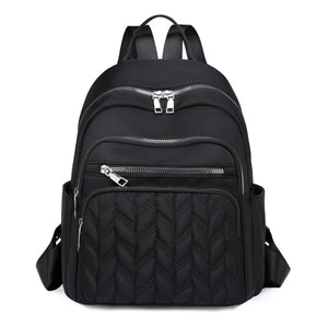 Quilted School Bag Small Backpack Purse for Women Girls Teenager Student
