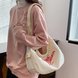 Women's Letter Print Messenger Bag Harajuku Commuter Tote Purse Satchel