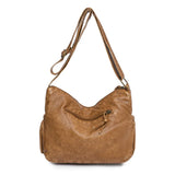 Vintage Crossbody Bag Brown Soft Shopper Bag