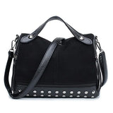 Rivet Style Crossbody Bag Vintage Leather Messenger Bag