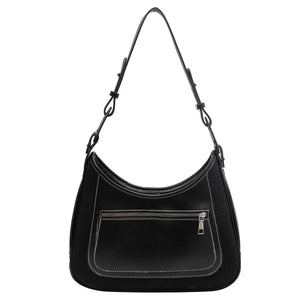 Casual PU Leather Shoulder Bags Women Large Capacity Top Handle