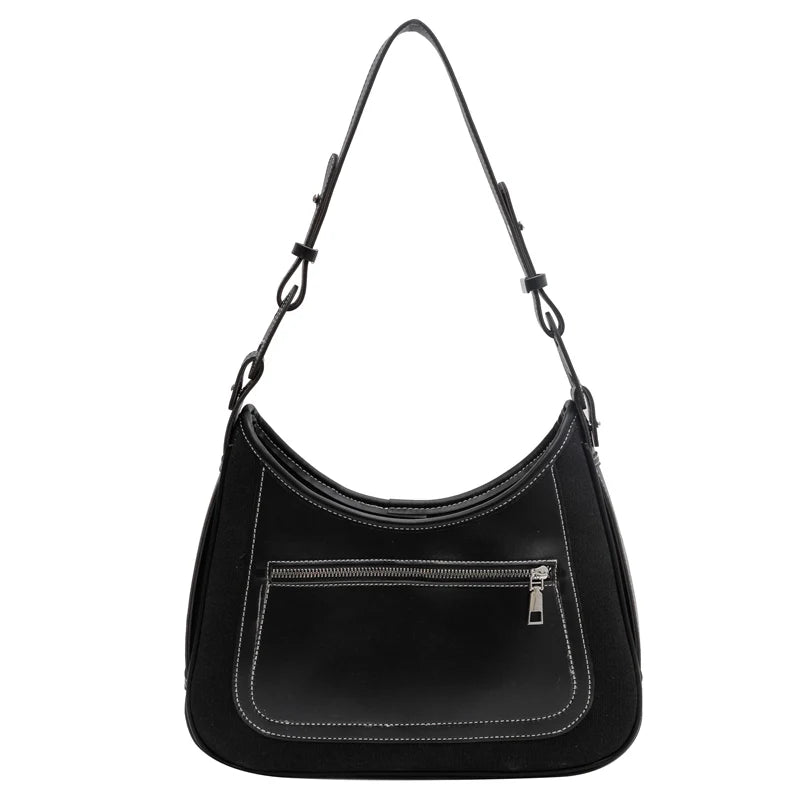 Casual PU Leather Shoulder Bags Women Large Capacity Top Handle