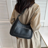 Casual PU Leather Shoulder Bags Women Large Capacity Top Handle