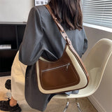 Casual PU Leather Shoulder Bags Women Large Capacity Top Handle