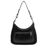 Casual PU Leather Shoulder Bags Women Large Capacity Top Handle