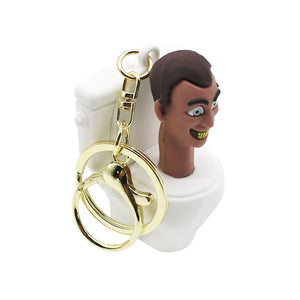 Skibidi Toilet Keychain PVC Keyring Pendant Child Doll Birthday Christmas Gift