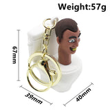 Skibidi Toilet Keychain PVC Keyring Pendant Child Doll Birthday Christmas Gift