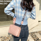 Lingge Embroidery Camera Women's Messenger Bag