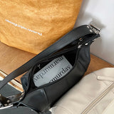 Soft PU Leather Women's Underarm Bag Retro Motorcyclist Female Purse