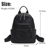 Small Pu Leather Woman Backpack Schoolbag for Teenage Girl Daypack