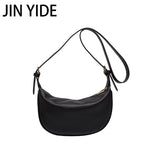 Large Capacity Solid Chest Bag for Women Travel Crossbody Half Moon Belt Bag