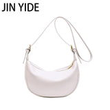 Large Capacity Solid Chest Bag for Women Travel Crossbody Half Moon Belt Bag