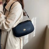 Solid Leather Crossbody Bag for Women Ladies Messenger Small Shoulder Bag