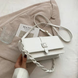 Small Square Crossbody Bag PU Leather Shoulder Bag for Women