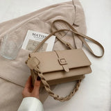 Small Square Crossbody Bag PU Leather Shoulder Bag for Women