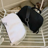Vintage Nylon Chain Crossbody Bag Women Casual Shoulder Messenger Bags
