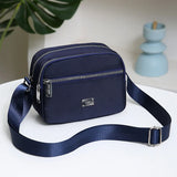Solid Women Nylon Small Handbags Lady's Shoulder Cross Body Zipper Handbag